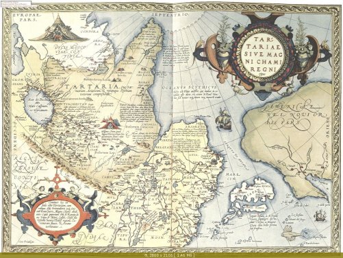 Карта Тартарии (Сибири) Абрахама Ортелиуса 1570г.jpg